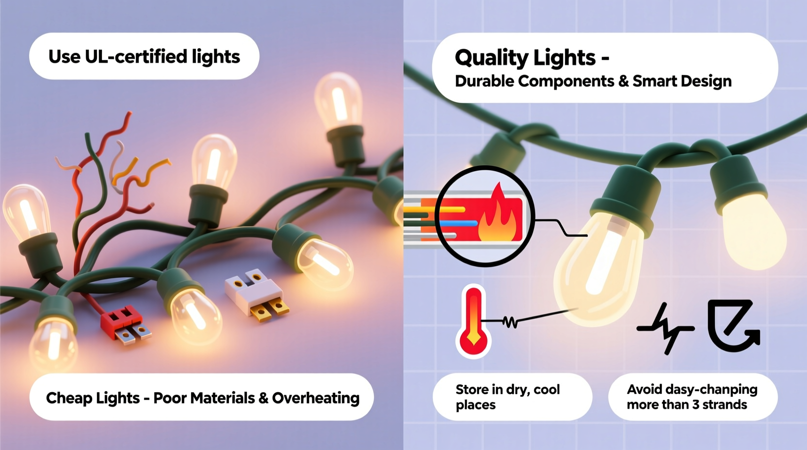 why do cheap christmas lights burn out faster and how to avoid it