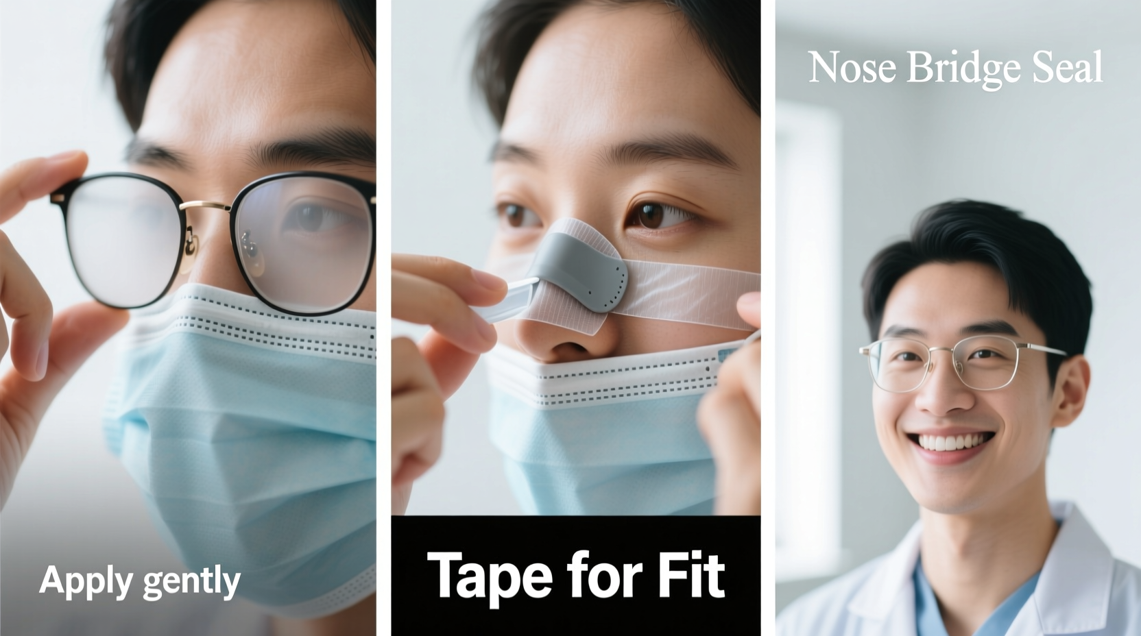 how to stop your glasses from fogging up while wearing a mask without tape