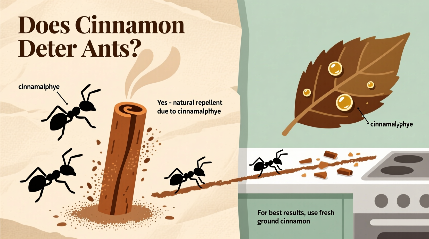 Vergleich Ceylon- und Kassia-Zimt für Ameisenabwehr