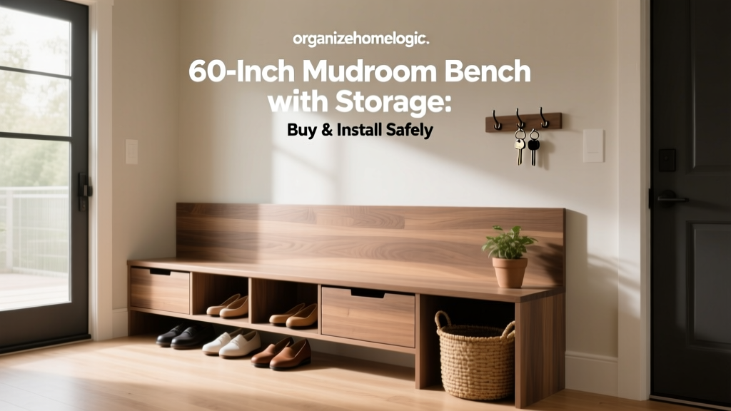 60-Inch Mudroom Bench with Storage: Buy & Install Safely