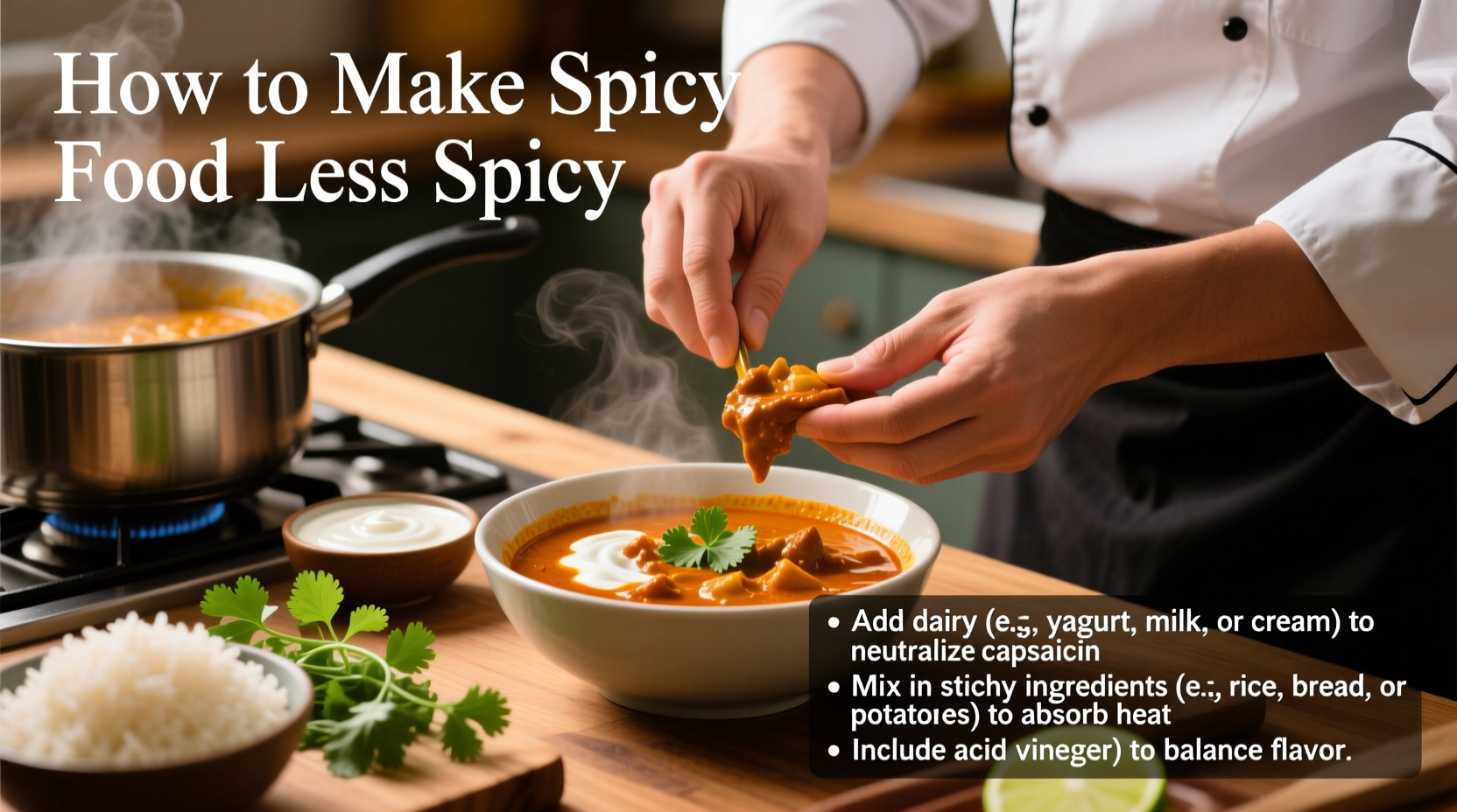 how do you make food less spicy