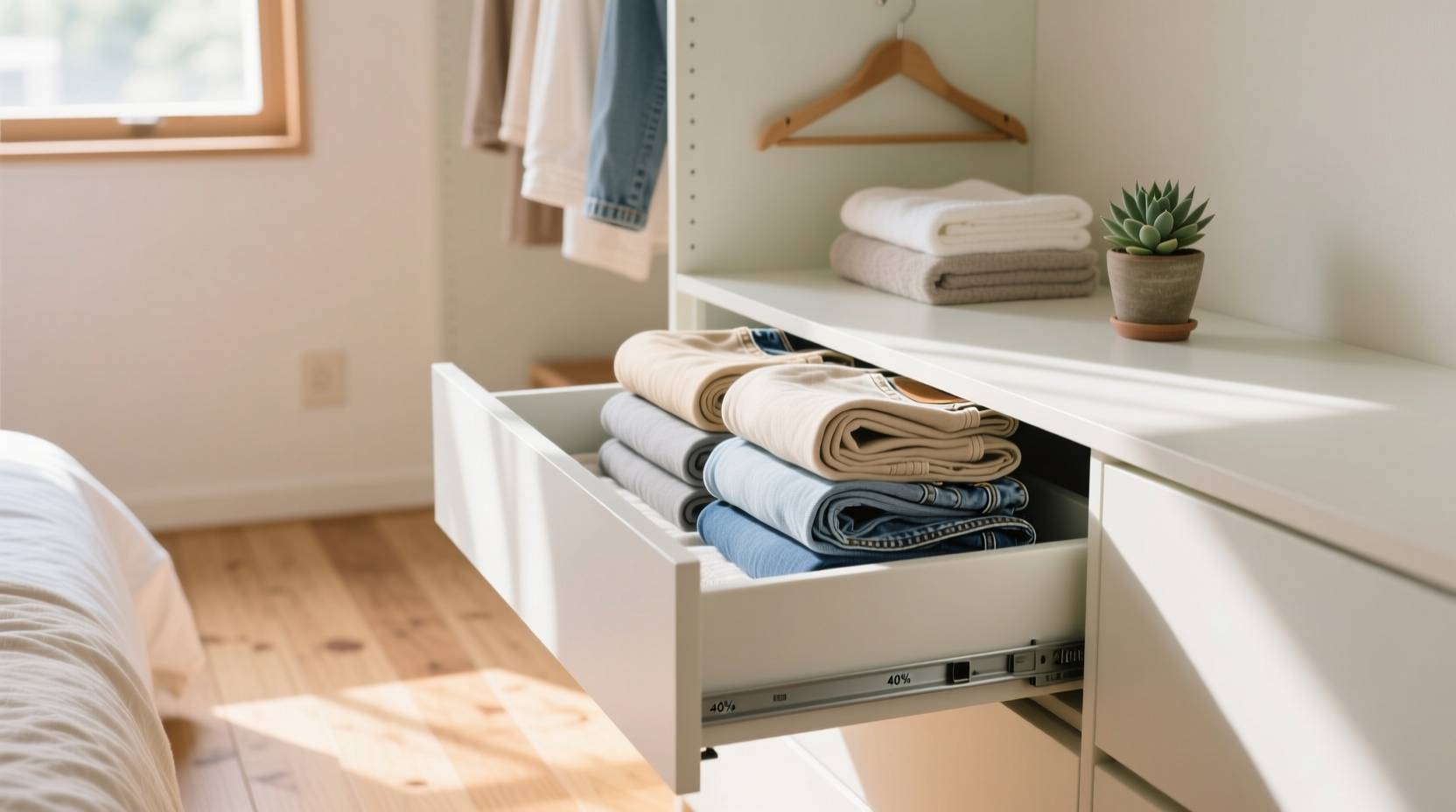 how to fold jeans like a pro for drawer stacking