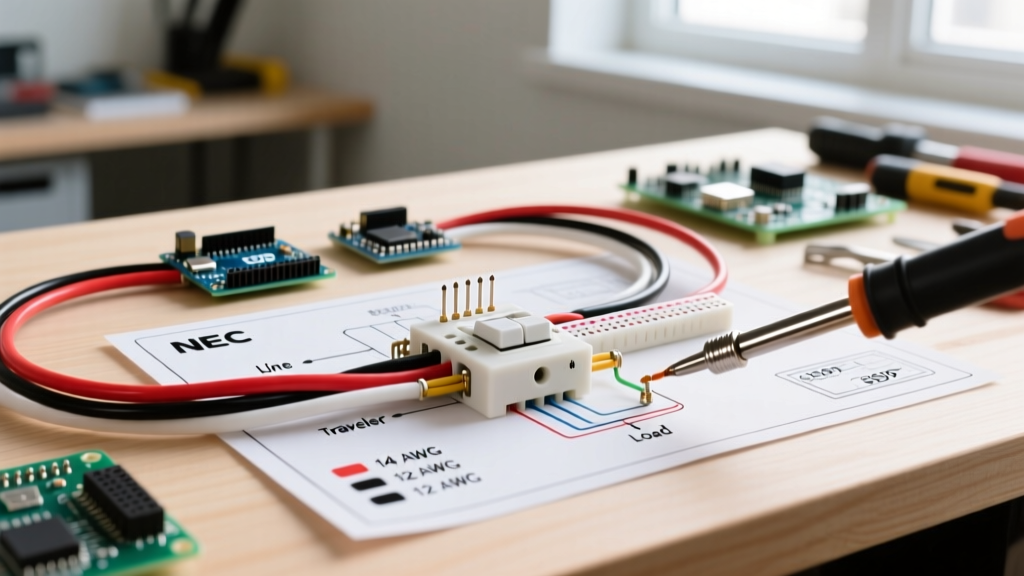 3 Way Wiring Diagrams for Switches: Wire Gauge & Color Code Guide