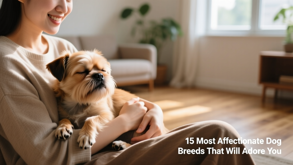 Brussels Griffon nestled snugly against its owner's chest, eyes closed in contentment