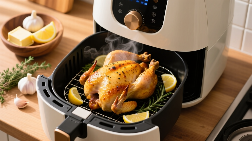 How to Air Roast a Whole Chicken (Crispy & Juicy!)