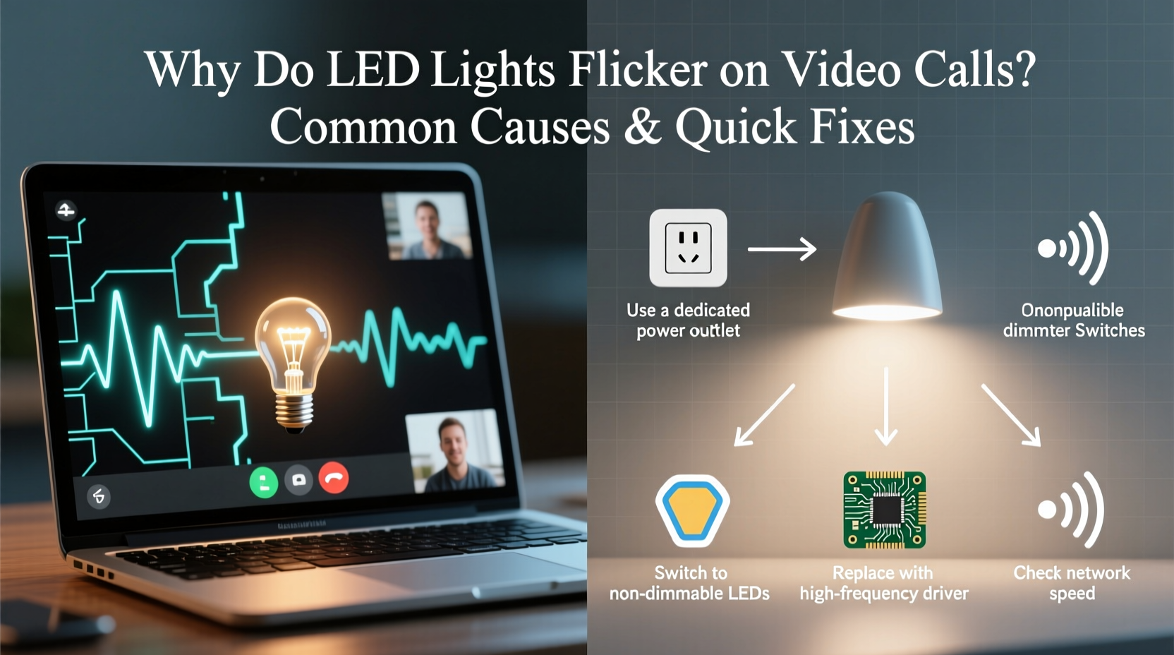 why do led lights flicker on video calls common causes and quick fixes
