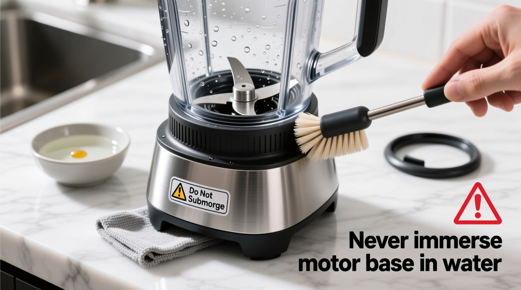 how to deep clean a blender base safely without ruining the motor