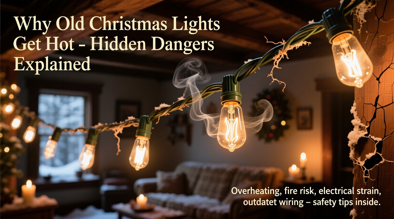 why do older christmas light strings get hot to the touch dangers explained