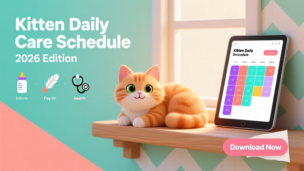 Kitten Daily Care Schedule Printable Routine: 2026 Edition