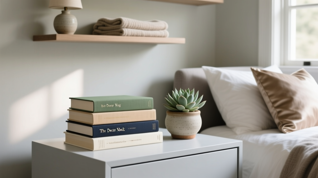 Best Bedroom Bedside Reading Stack - The Decor Mag