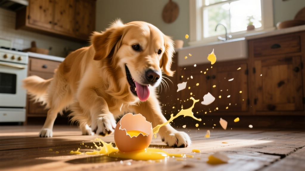 Watch This Golden Retriever's Delightful Tussle With an Egg—Until It Ends Rather Predictably