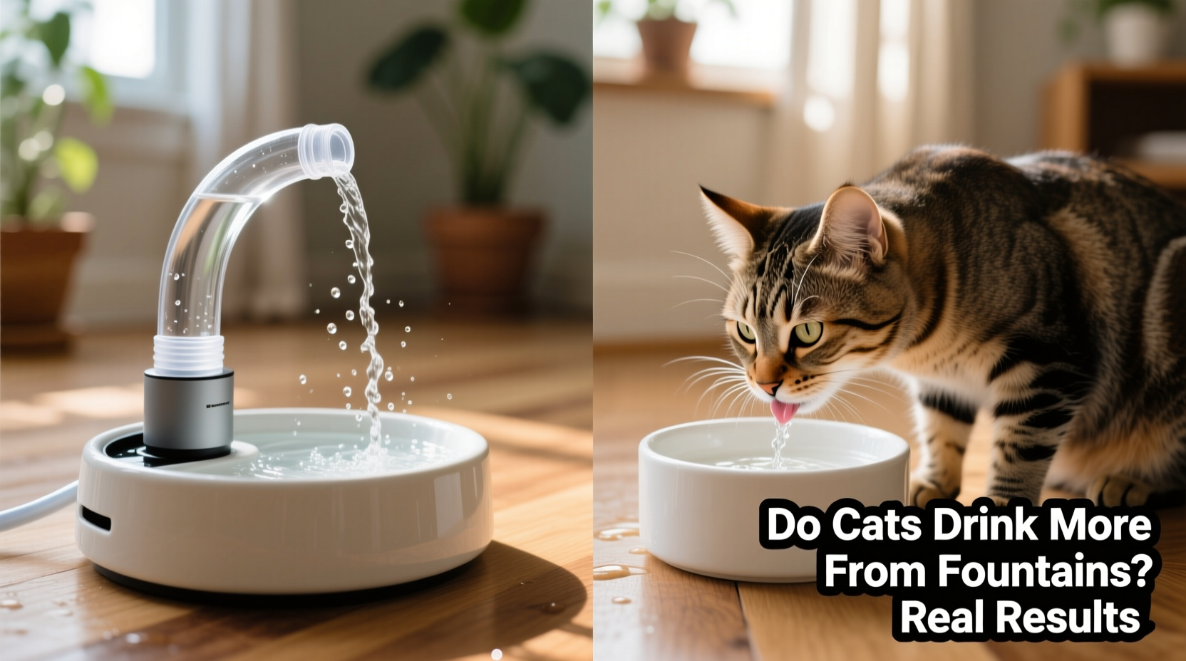 pet fountain vs bowl do cats actually drink more water either way