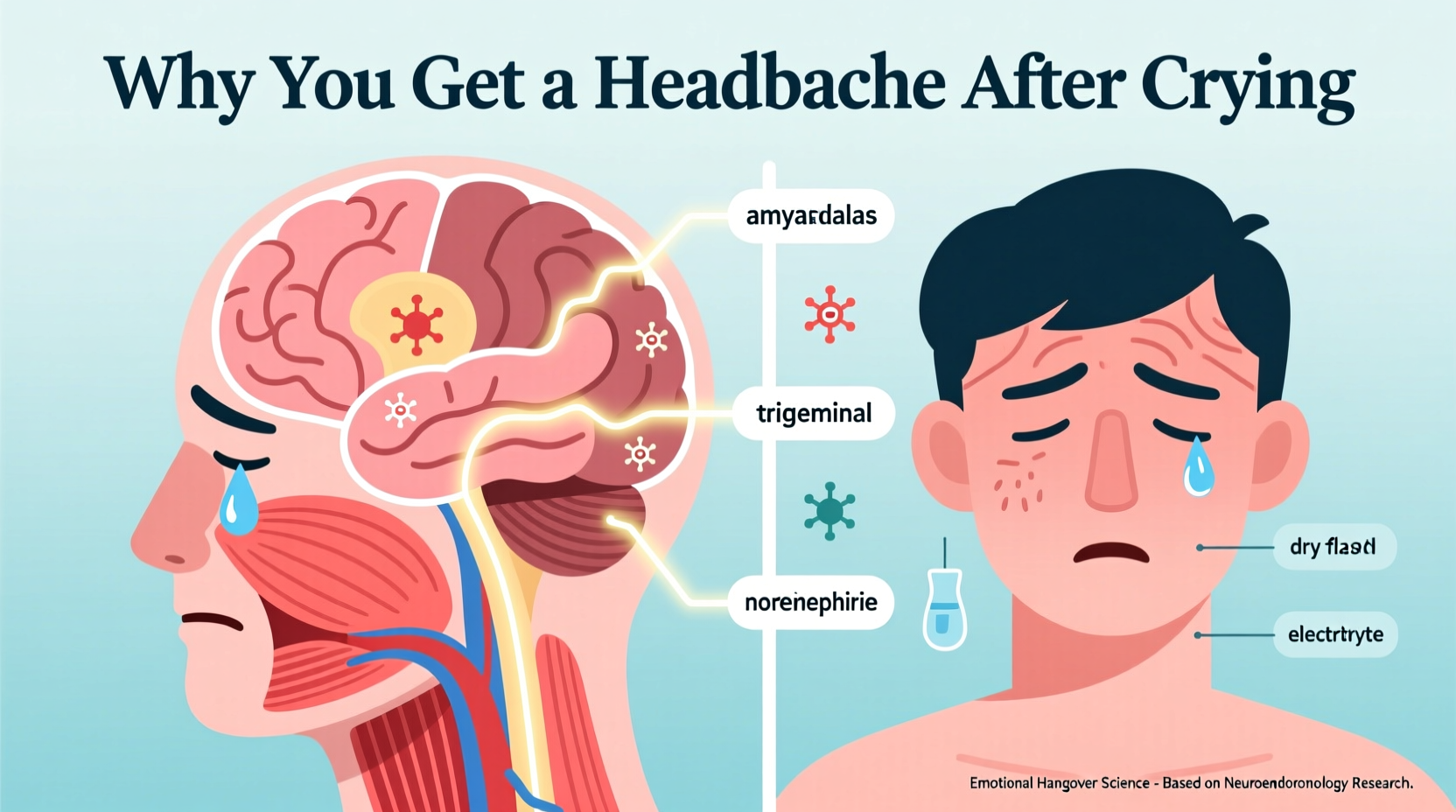 why do i get a headache after crying the science behind emotional hangovers