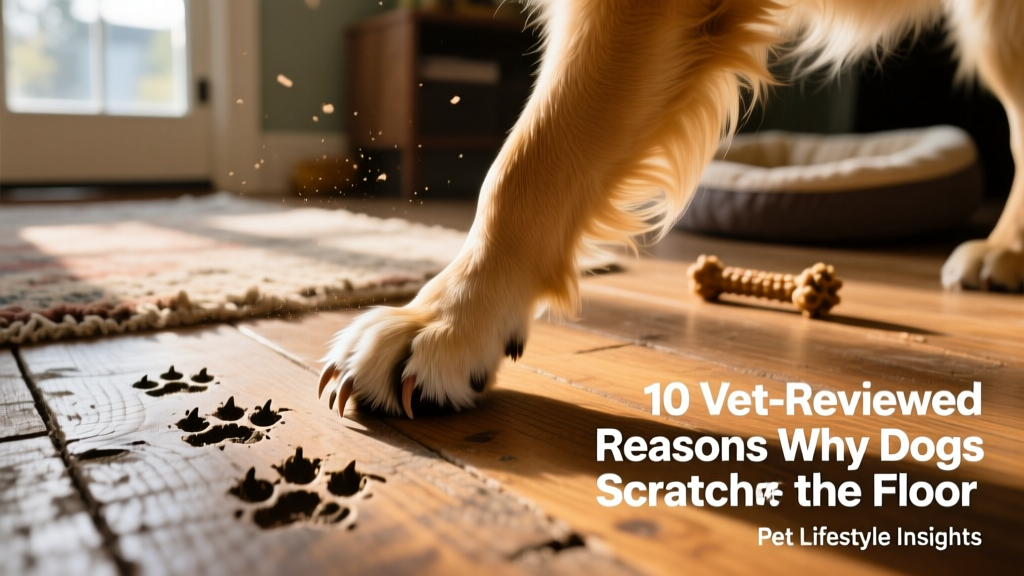 dogs claw leaves scratches on wooden floor
