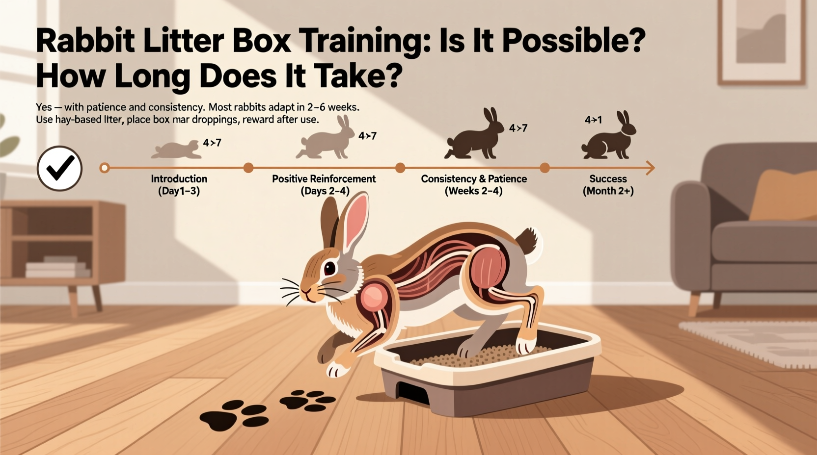 rabbit litter box training is it possible and how long does it take