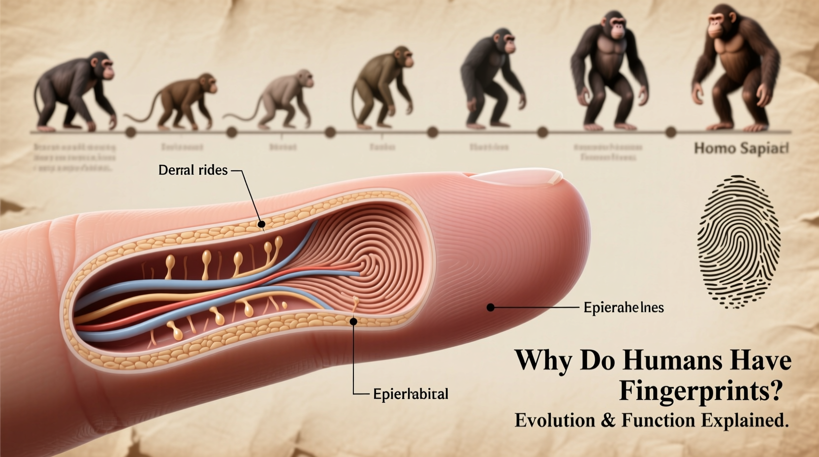 why do humans have fingerprints evolution and function explained