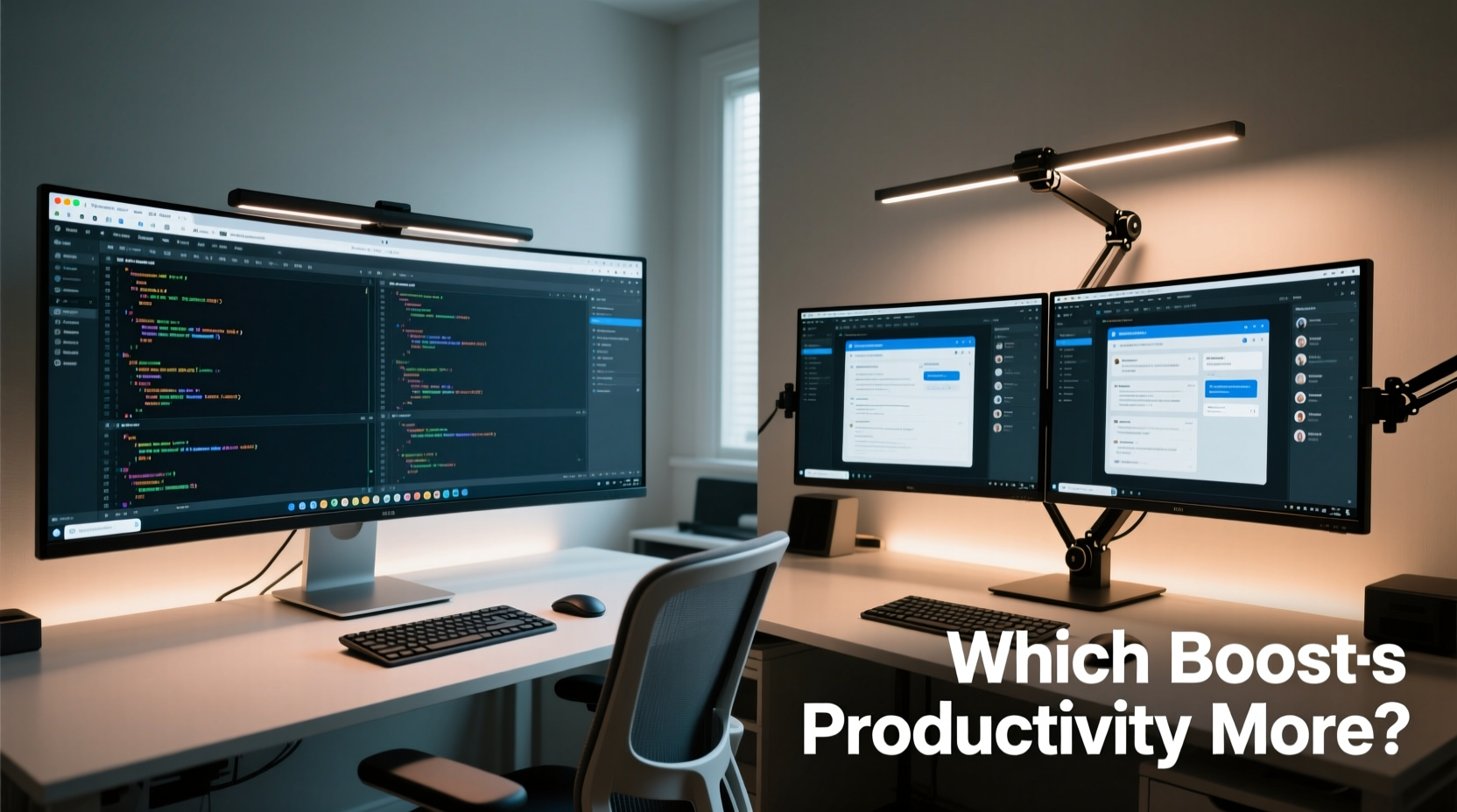 ultrawide monitor vs dual screens which improves workflow more