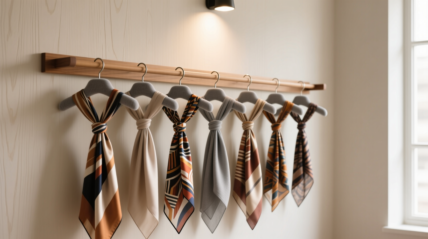 closet organization tips for bulky winter scarves