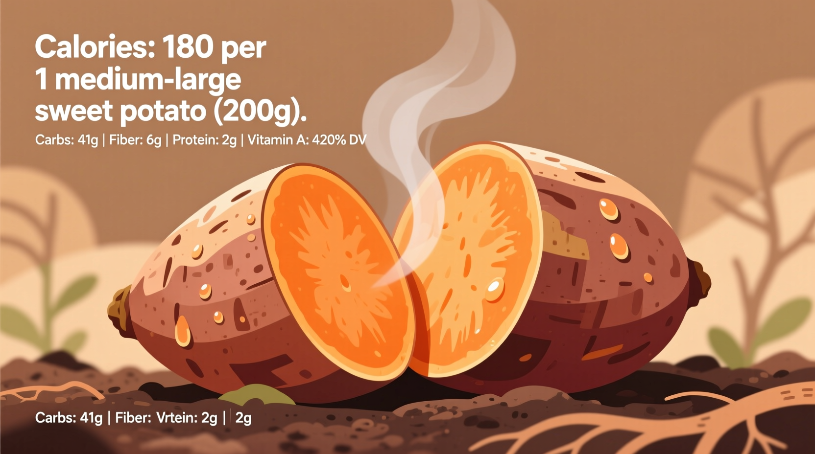 162 Calories: Nutrition Facts for One Large Sweet Potato