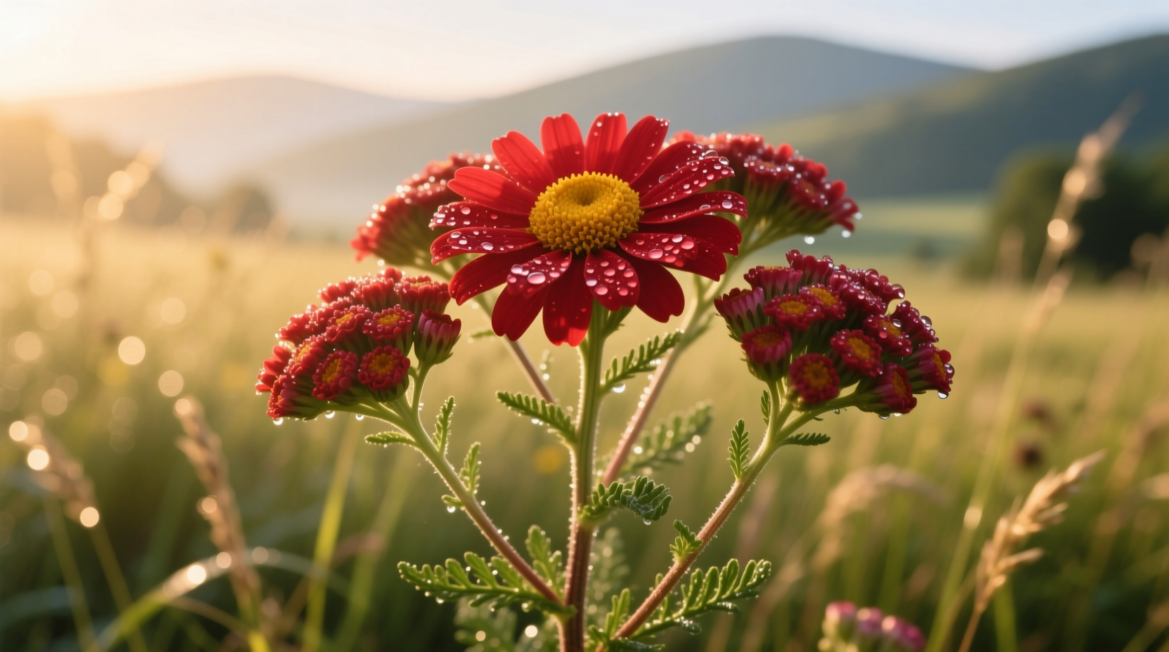 achillea red yarrow
