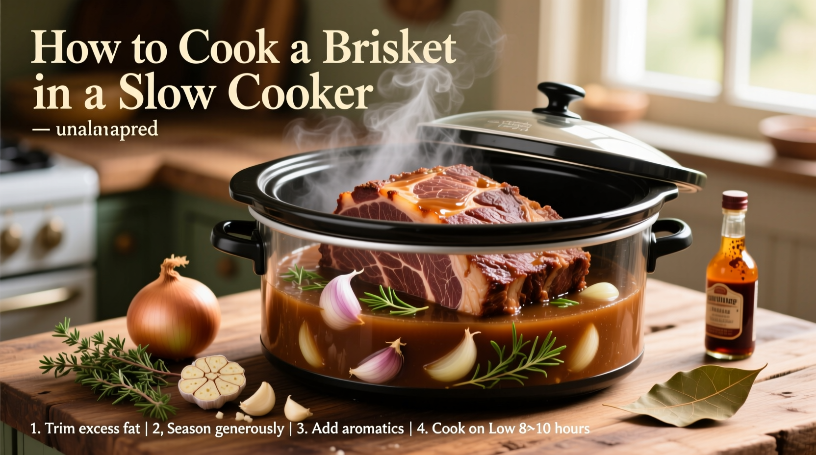 how to cook a brisket slow cooker