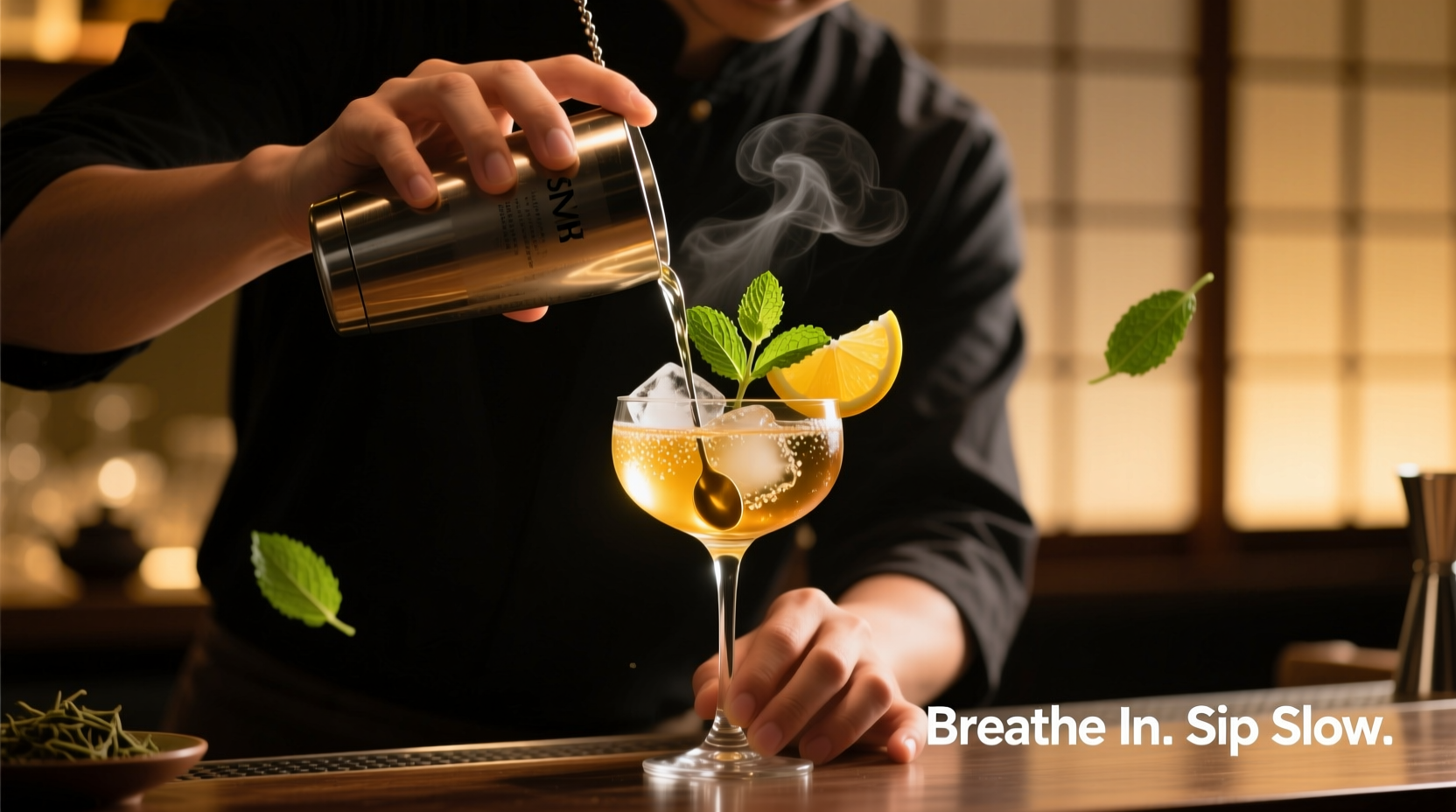 how to integrate cocktail making into ASMR relaxation routines