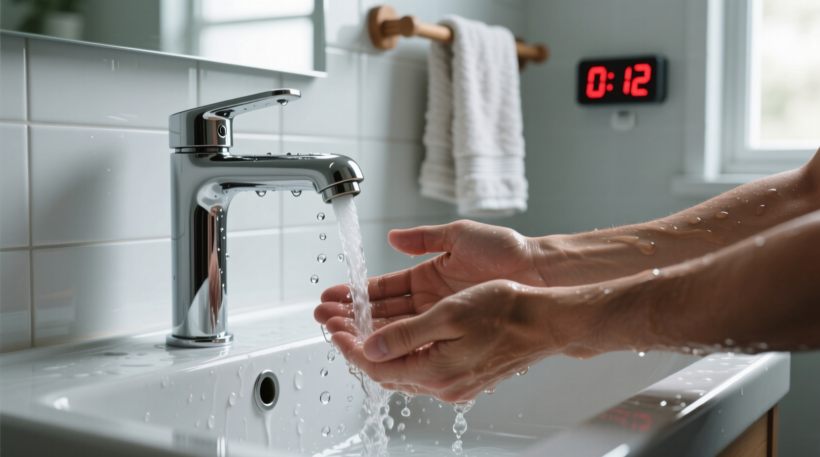 dont wait for hot water to wash your hands
