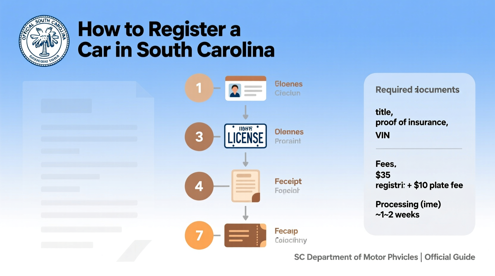 how to register a car in sc