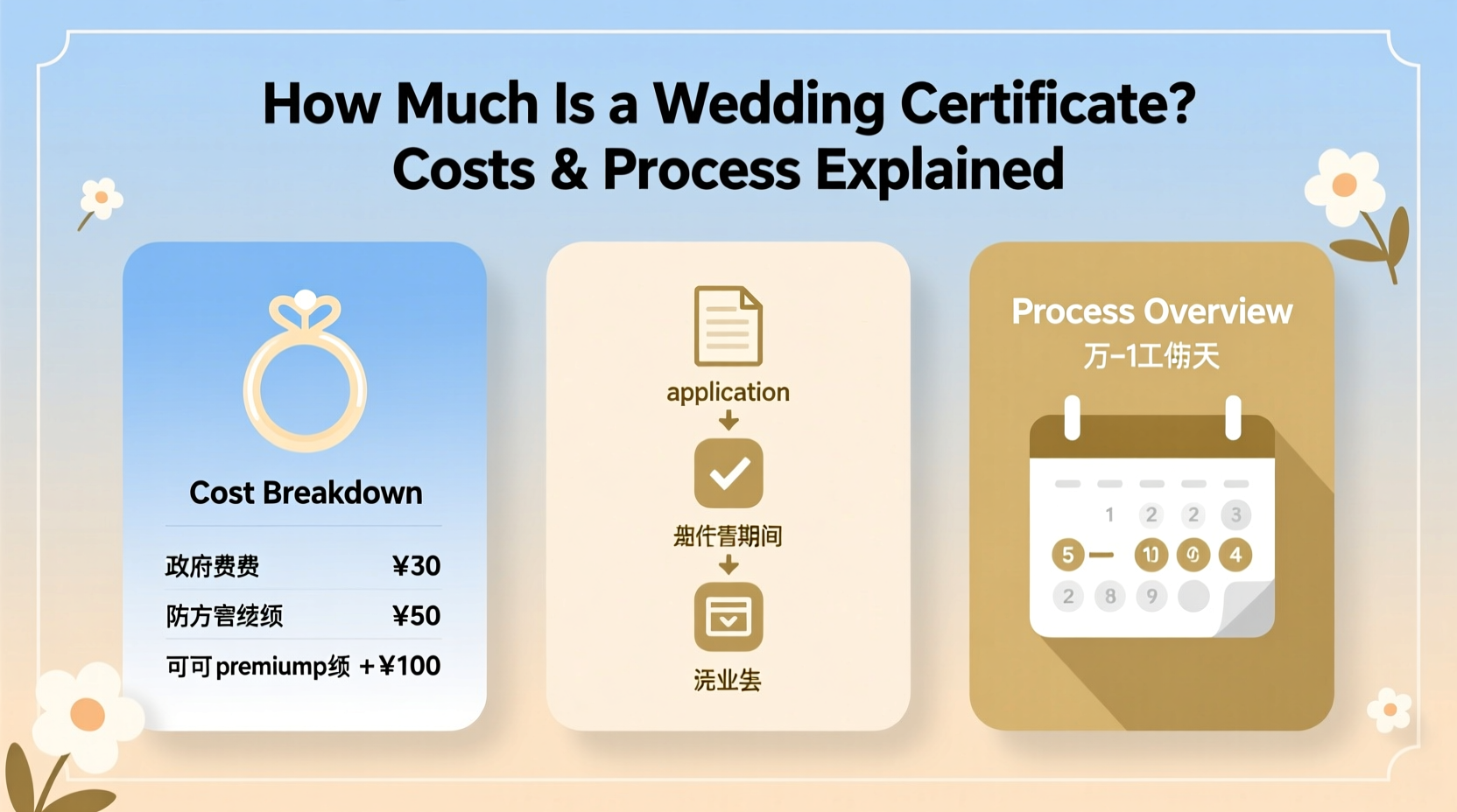 how much is wedding certificate