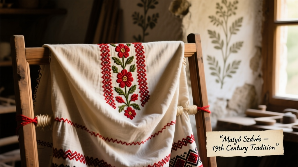 Hungarian Matyo Embroidery Floral Motif Transfer And Red Thread Counting