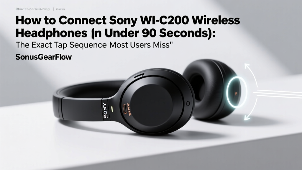 Sony WI-C400 Pairing Guide: Fixes & Reset Steps (2026)