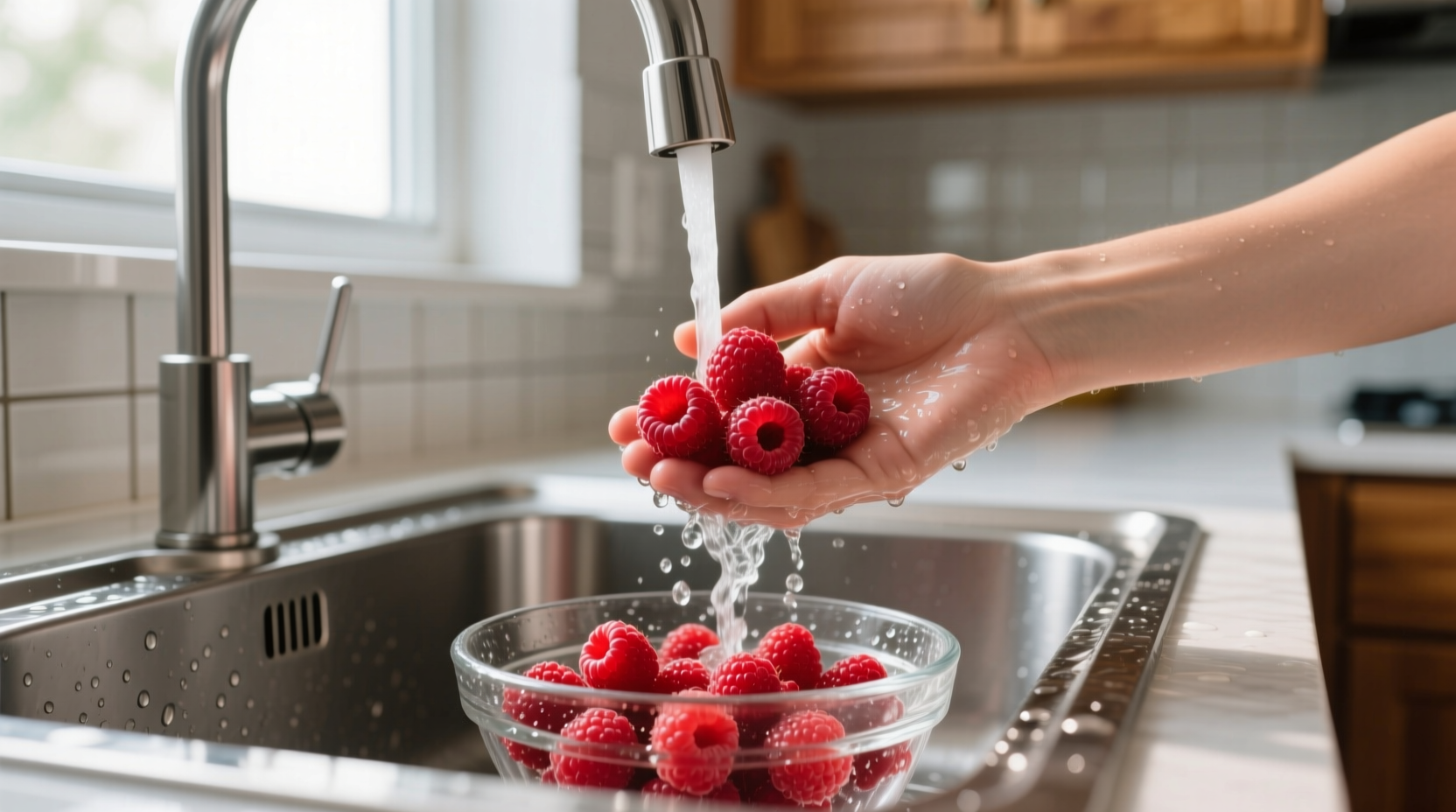 how to wash raspberries