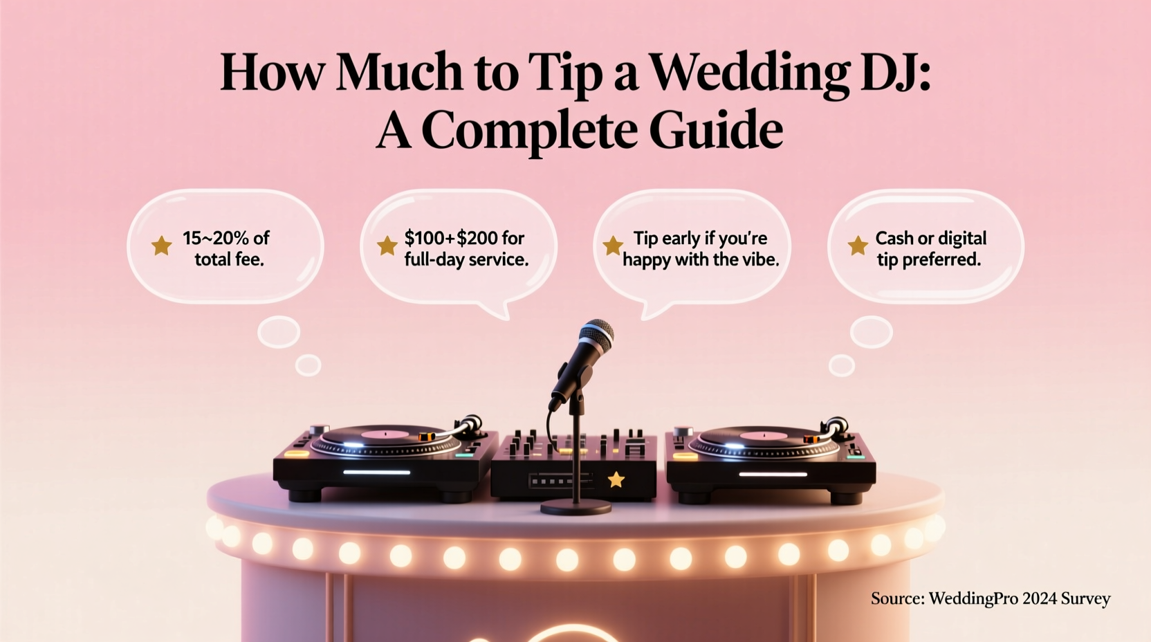 how much do you tip a wedding dj