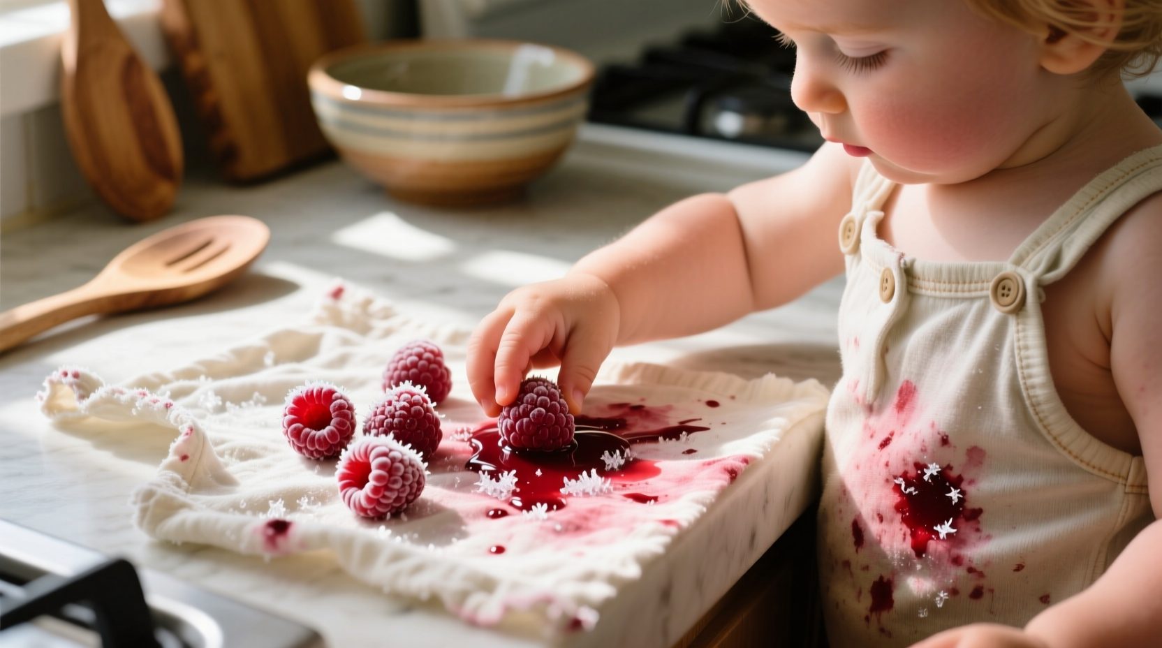 berry stain removal raspberry lift method