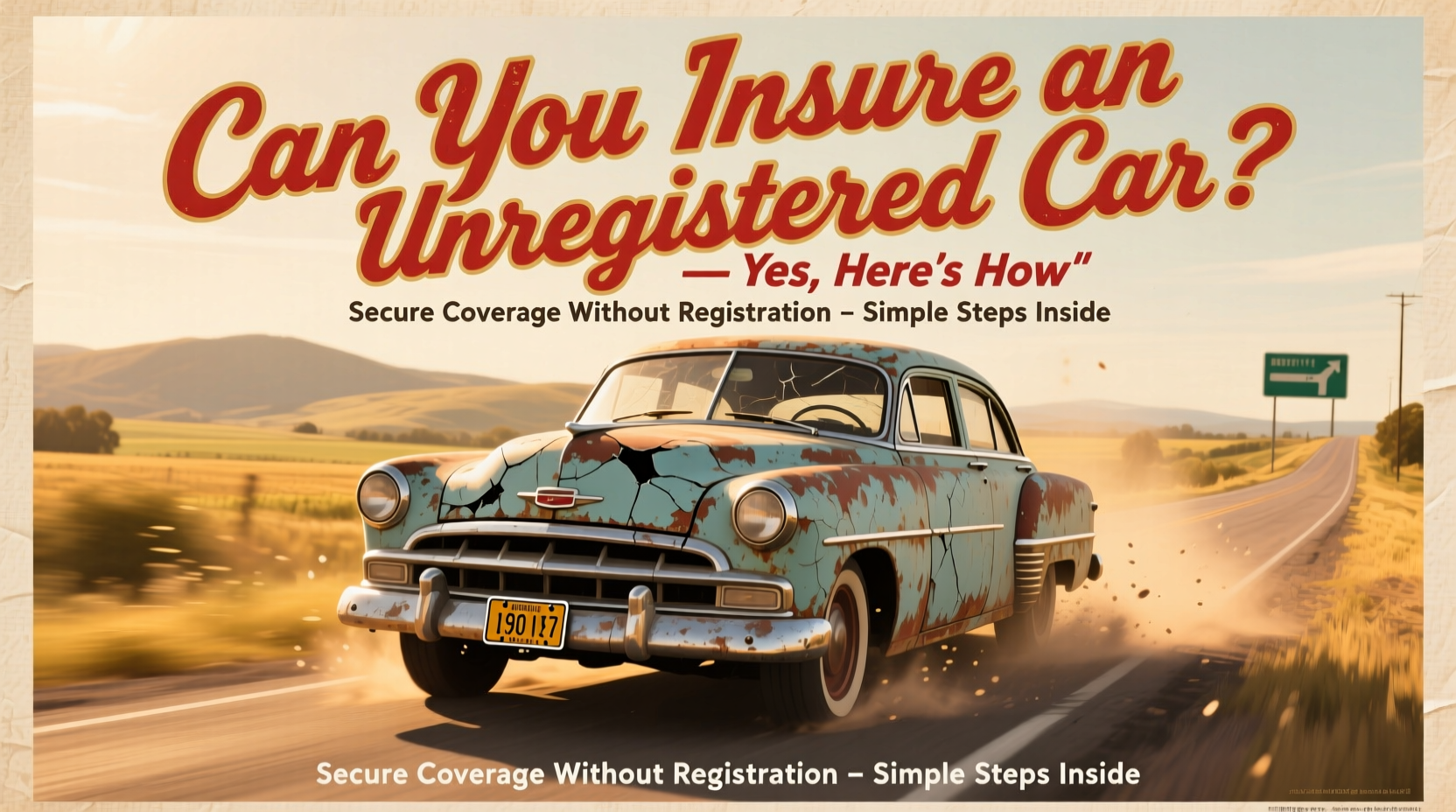 can you insure an unregistered car