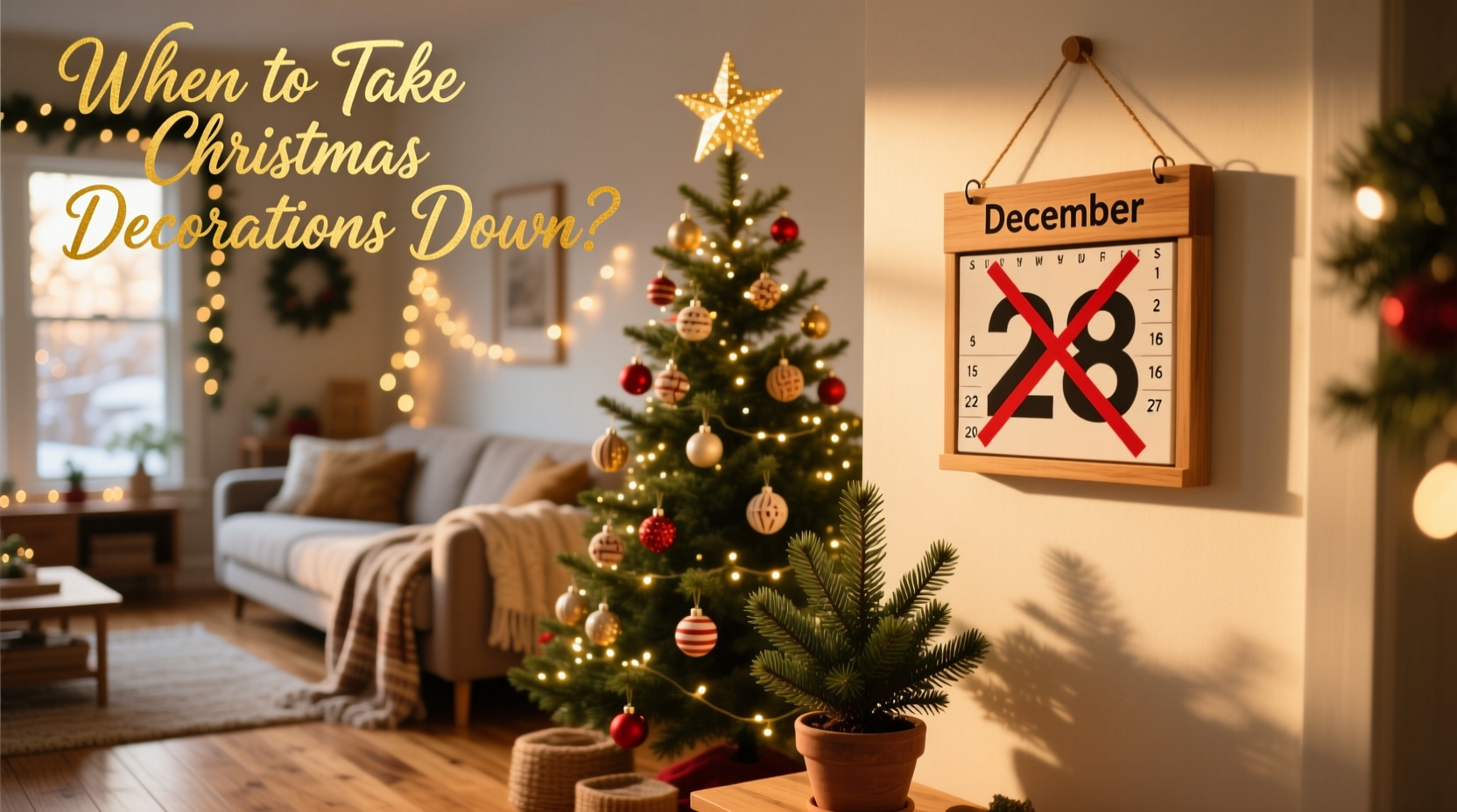 when to take christmas decorations down