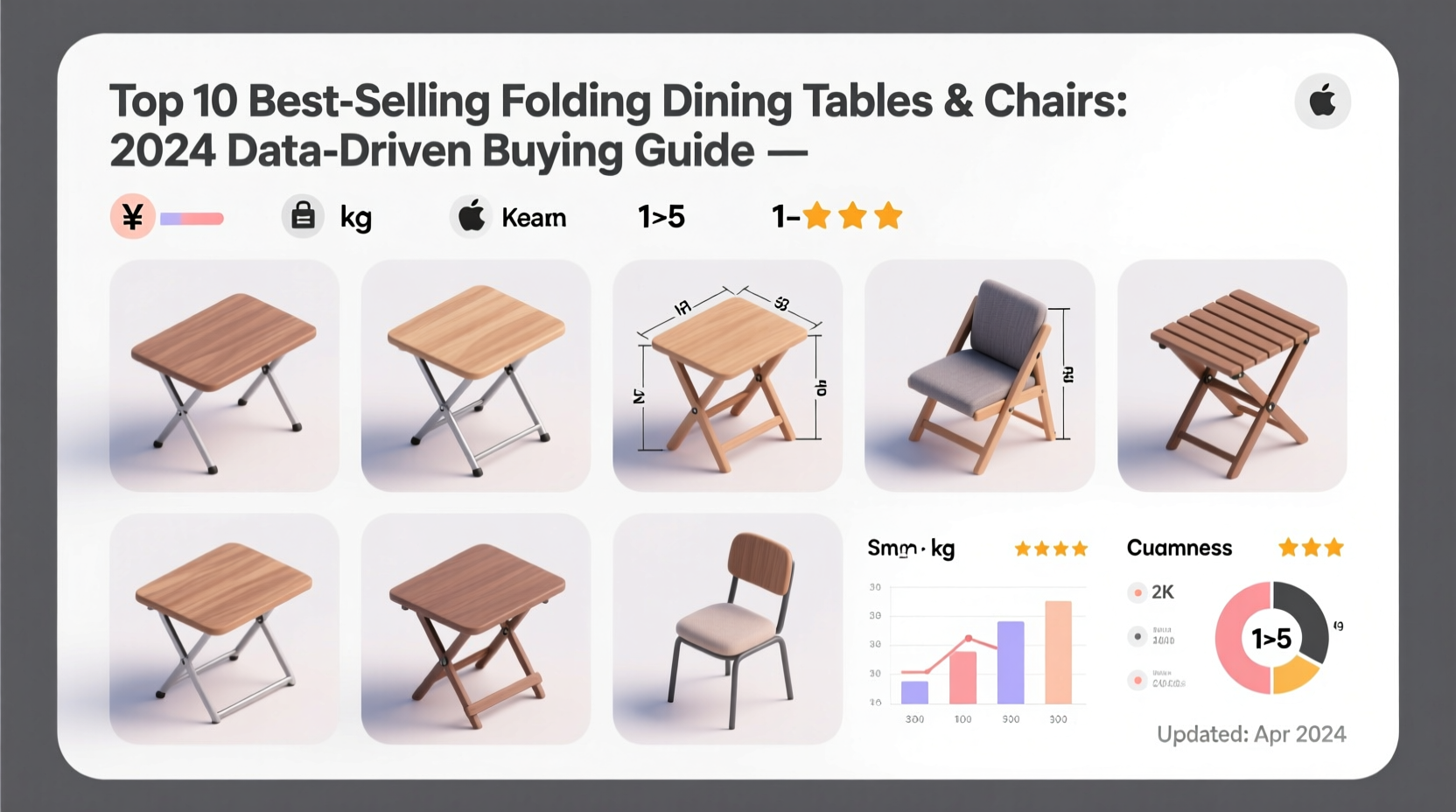 best selling folding dining table and chairs