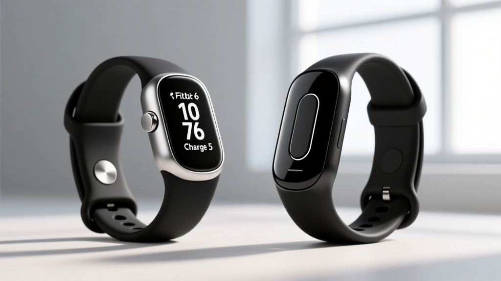 Side-by-side visual of the Fitbit Charge 6 physical button versus the Fitbit Charge 5 capacitive groove on the wrist