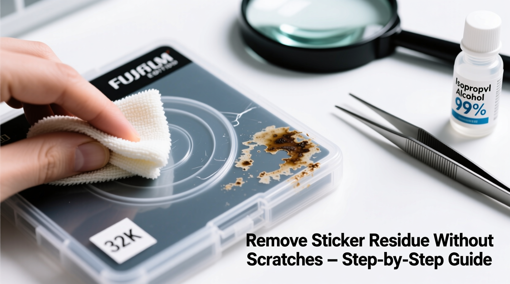 how to remove sticker residue from limited edition game cases without scratches