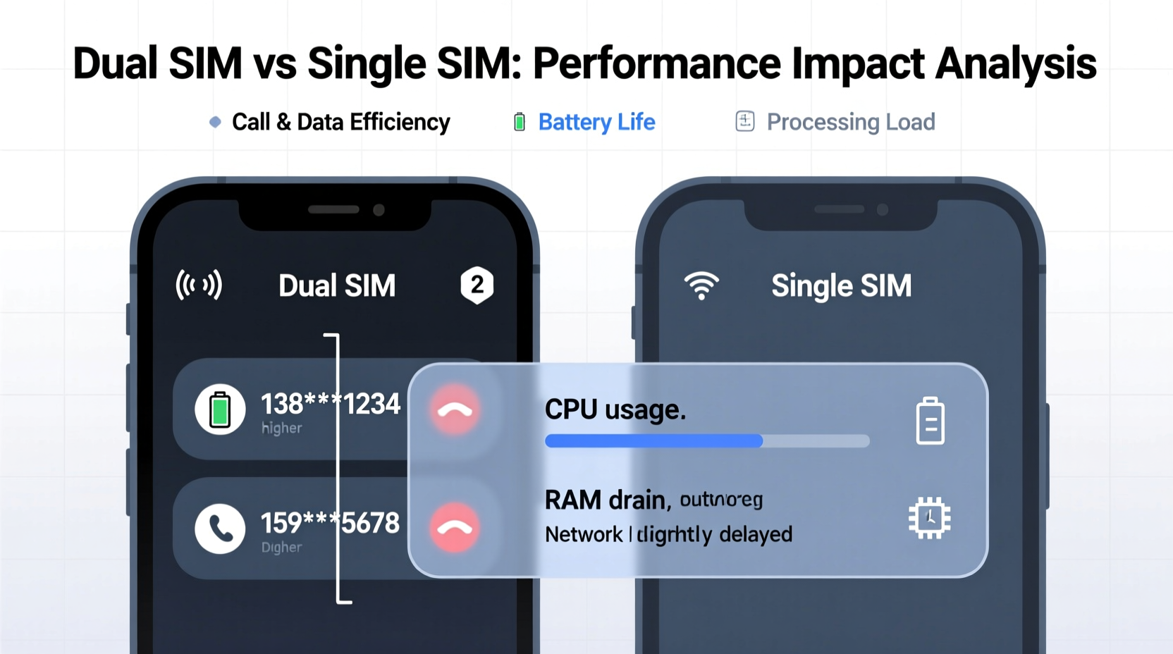 dual sim phone vs single sim does having two numbers impact performance