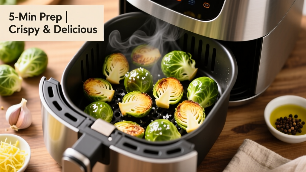Crispy Brussels Sprouts in Air Fryer (5-Min Prep!)
