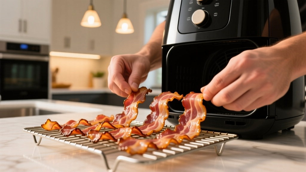 Why Your Air Fryer Bacon Curls Into Tubes—And the Wire Ra...