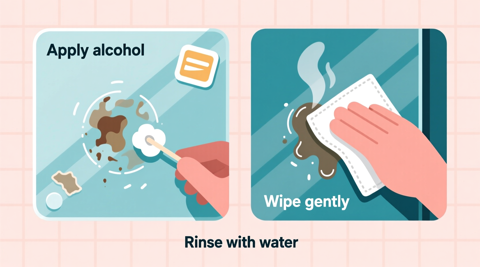 how to remove sticky residue from stickers on glass surfaces