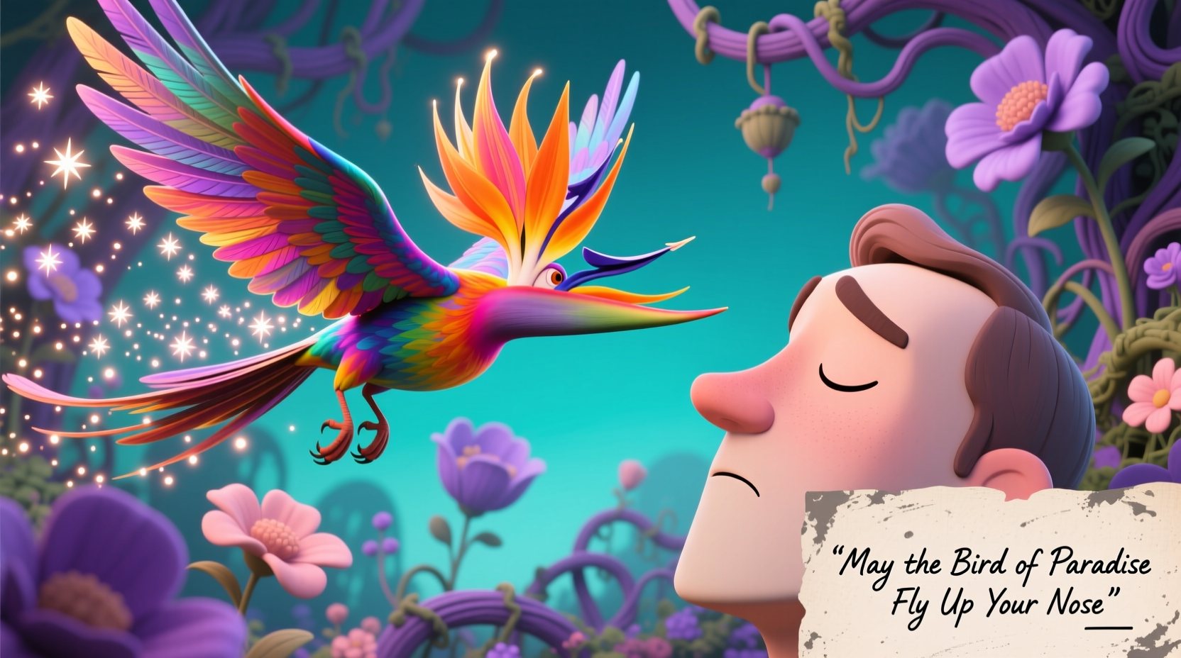 may the bird of paradise fly up your nose lyrics