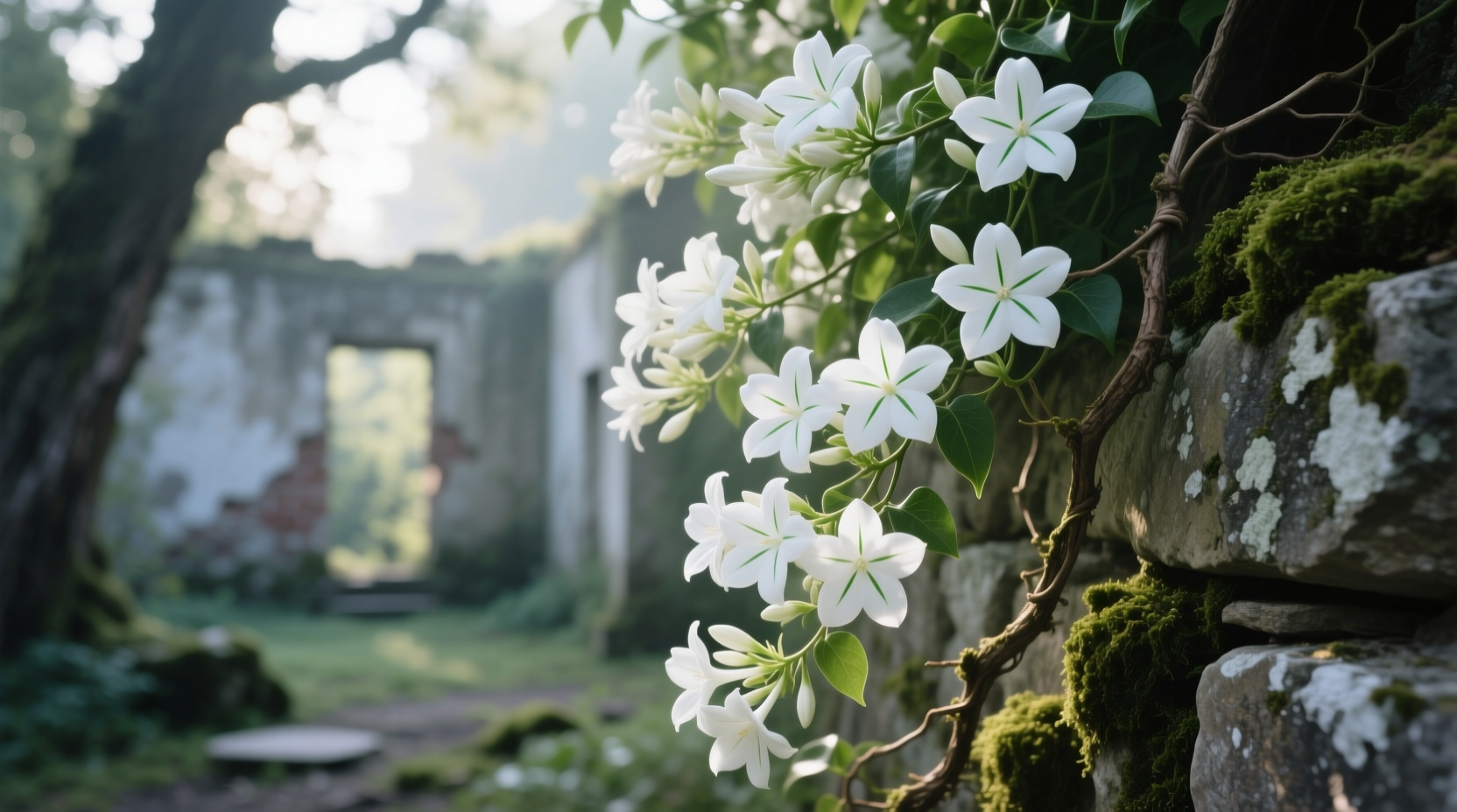 white ivy flowers