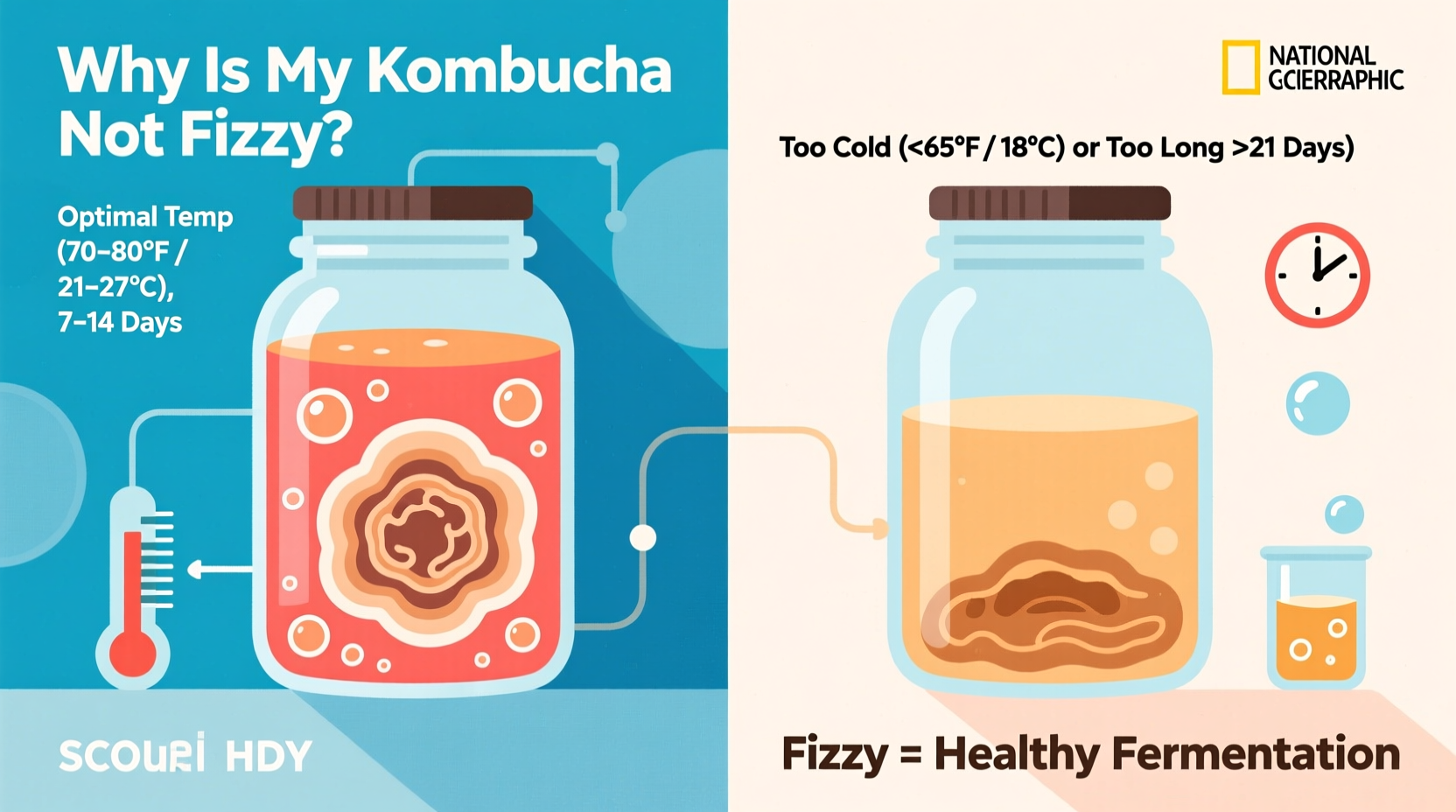 why is my kombucha not fizzy troubleshooting fermentation temperature and time
