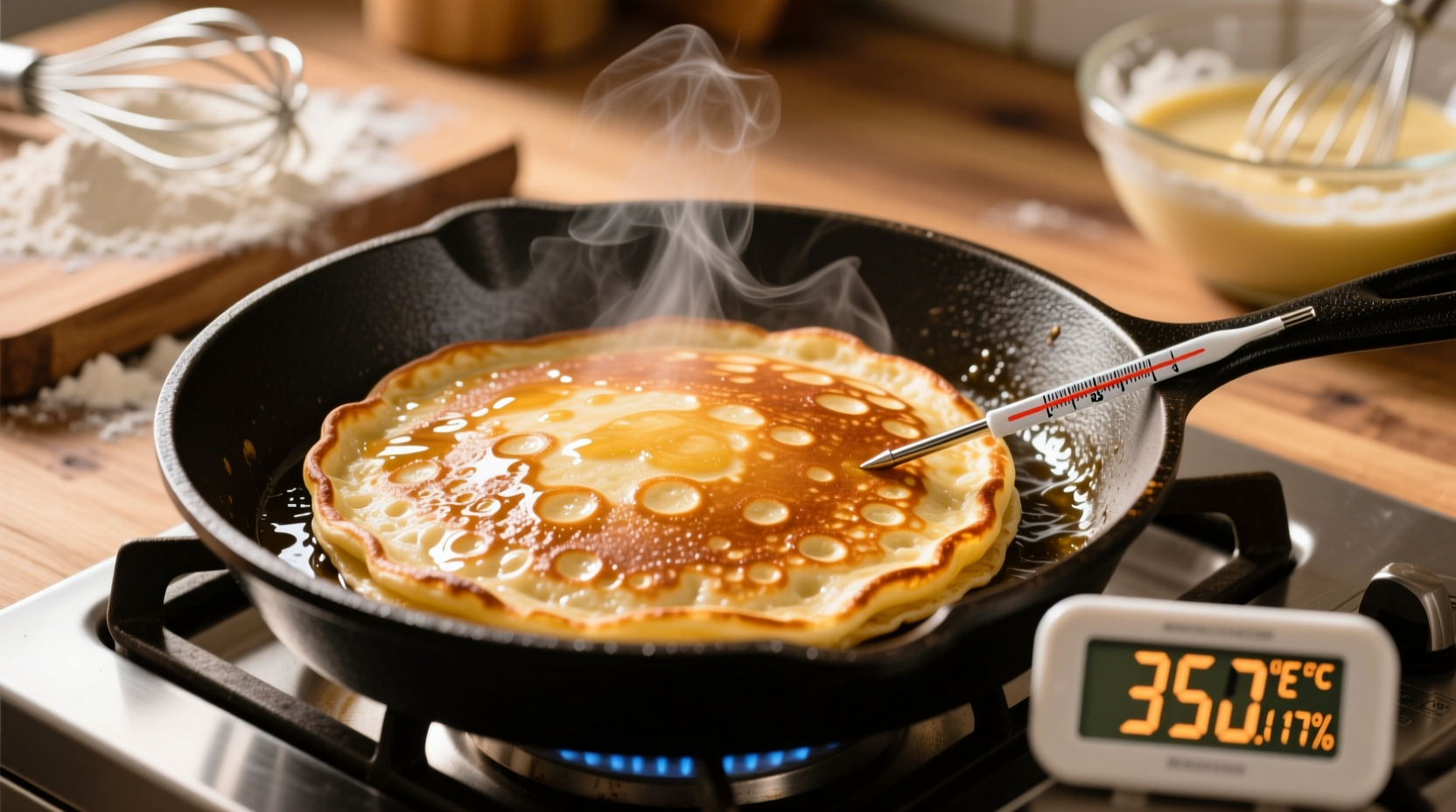 what temp to cook pancakes