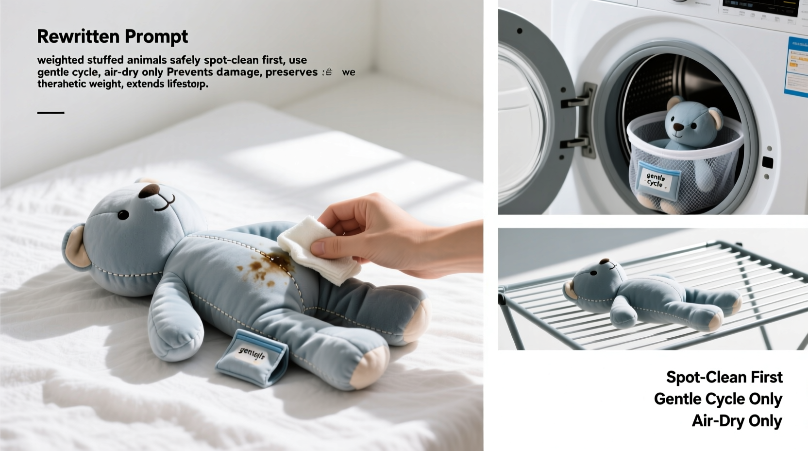 can you machine wash weighted stuffed animals