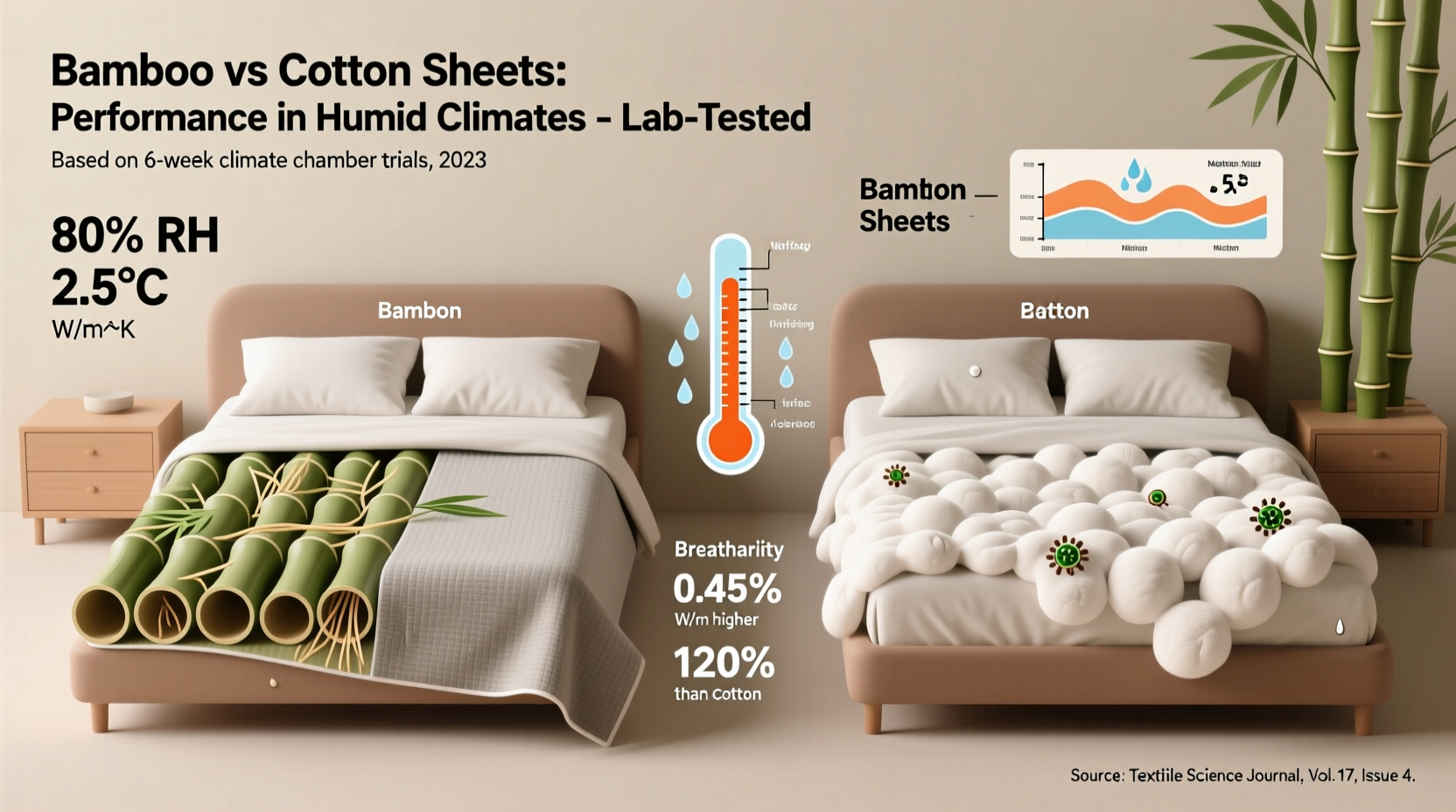 are bamboo sheets cooler than cotton in humid climates tested and compared