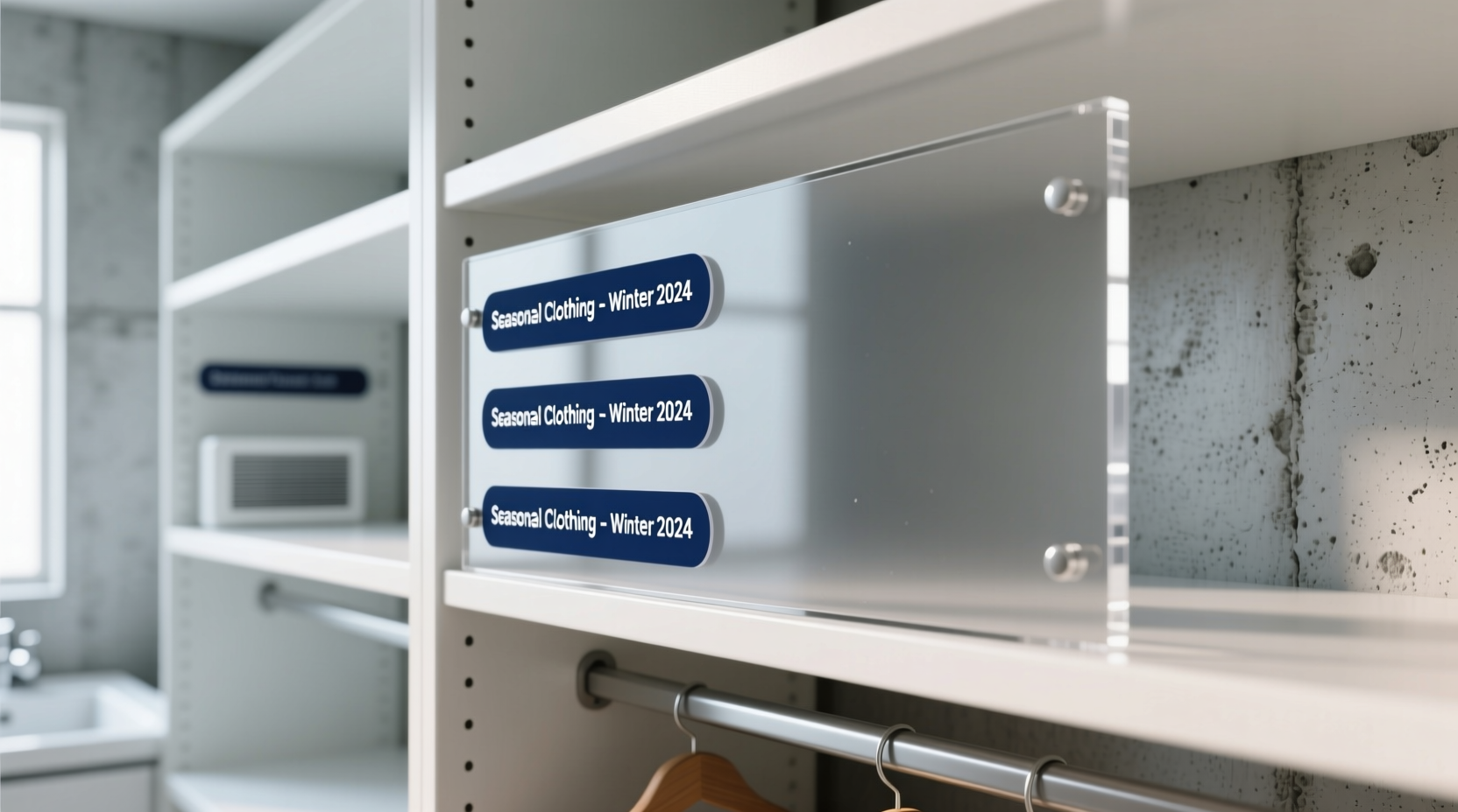 closet organization tips acrylic vs chalkboard tags